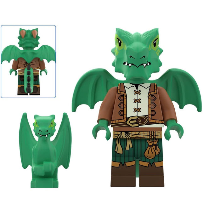 Green Dragon Night Custom Dungeons and Dragons Minifigure