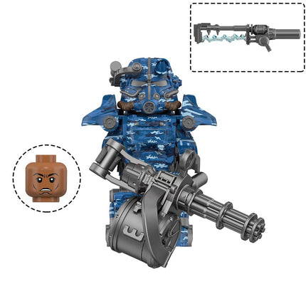 T-45 Power Armor (Aquatic camouflage) Custom Fallout Minifigure