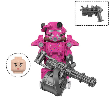 T-45 Power Armor (Slocum’s Joe pink paint) Custom Fallout Minifigure