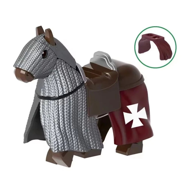 Knight of Tripoli Armored Warhorse Custom Crusade Minifigure