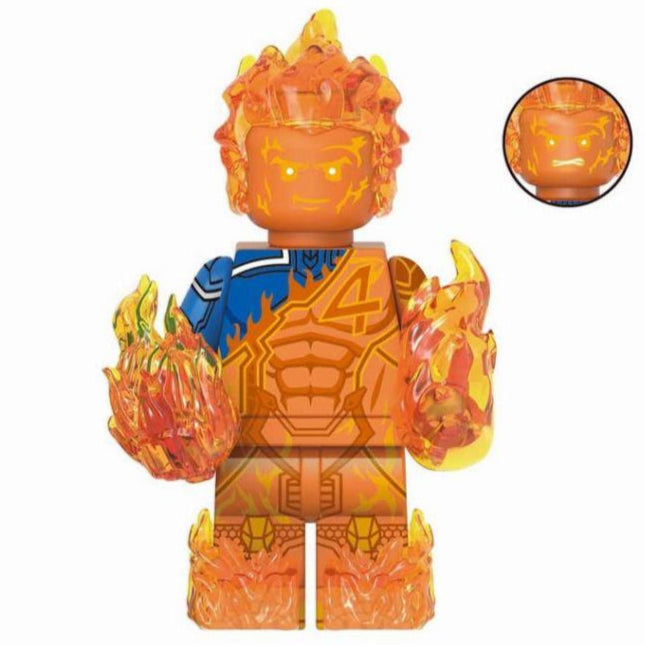 Human Torch (Marvel Rivals) Custom Marvel Superhero Minifigure