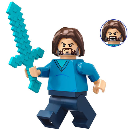 Steve Custom Minecraft Movie Minifigure