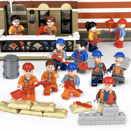 Construction Workers and Engineers Minifigure Bundle Set