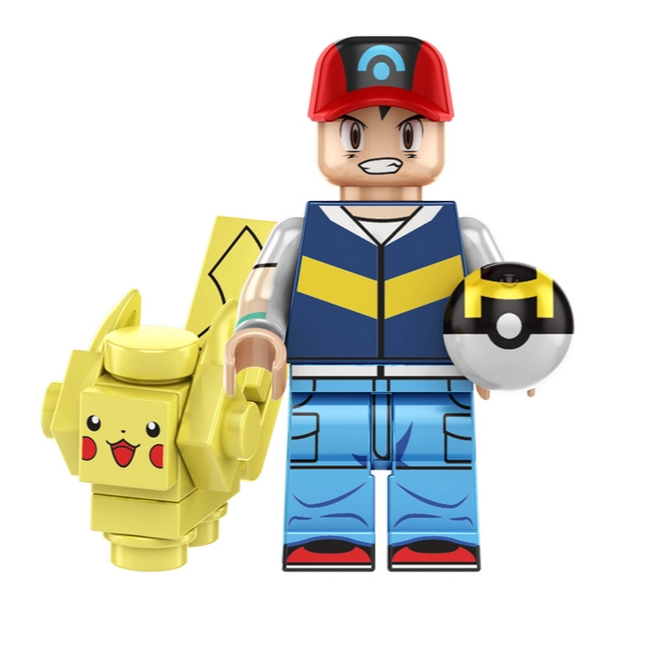 Ash Ketchum with Pikachu Pokemon Minifigure