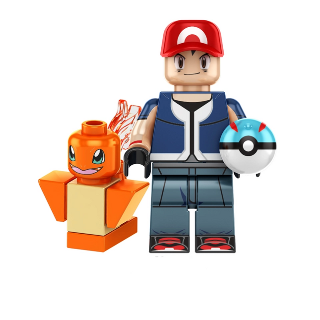 Ash Ketchum with Charmander Pokemon Minifigure