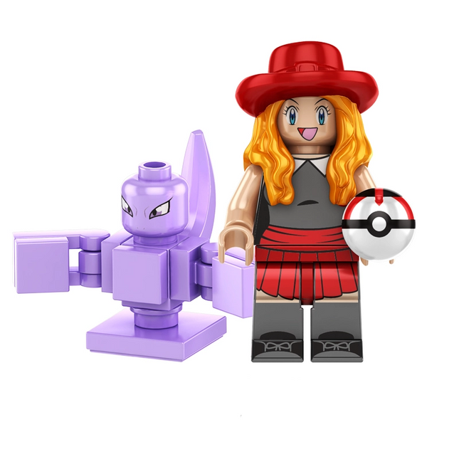 Serena with Mewtwo Pokemon Minifigure Minifigure Bricks