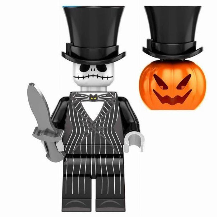 Lego Minifigurer Skeleton Jack Jack Skellington Custom Horor