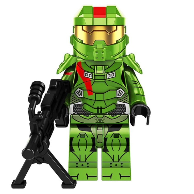 Minifigure Legos Halo Wars Green Spartan Custom Halo Video Game