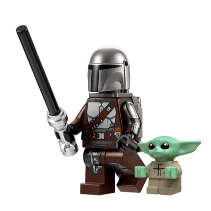 Din Djarin with Grogu custom Star Wars Minifigure