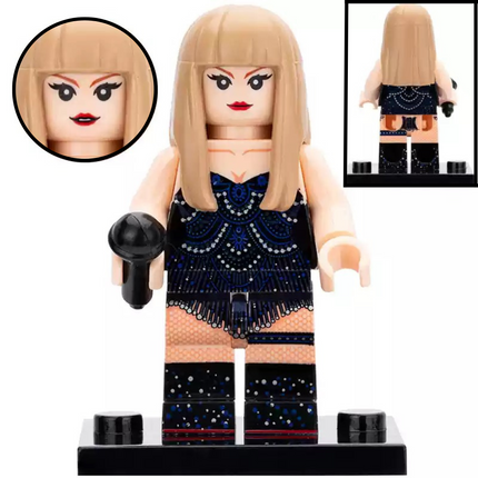 Taylor Swift Black Dress Custom Musician Minifigure