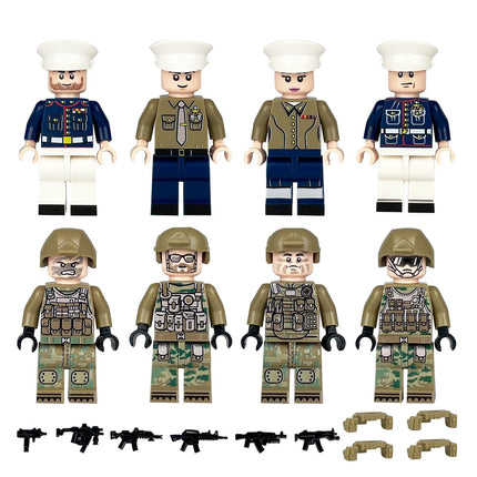 Army Marine Corps Soldiers Minifigure Military Bundle Set