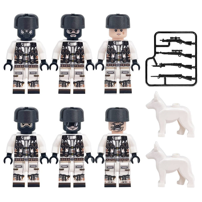 Soviet Snow Special Forces Minifigure Military Bundle Set