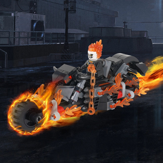 Ghost Rider Hell Cycle Custom Marvel Superhero MOC