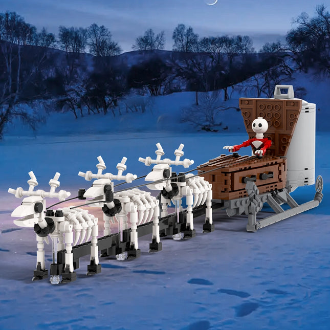 Nightmare Before Christmas Jack Skellington Sleigh Custom MOC