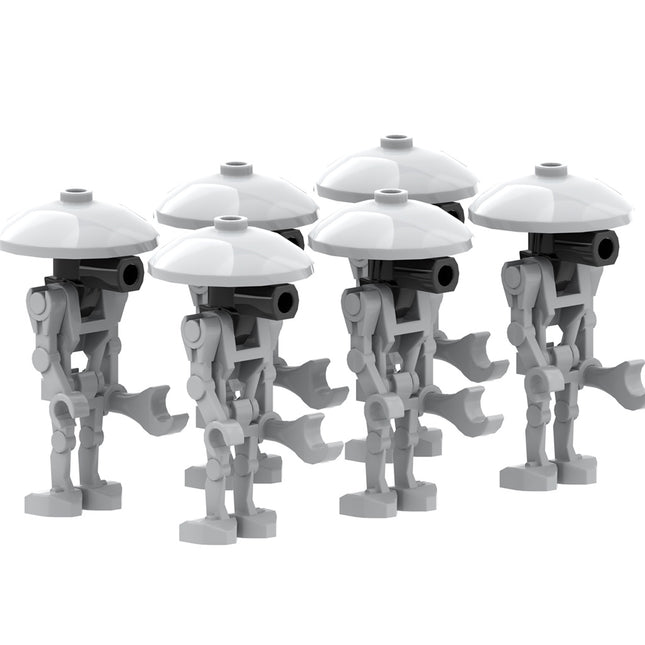 6 x DUM-series Pit Droid (Grey) custom Star Wars Minifigure