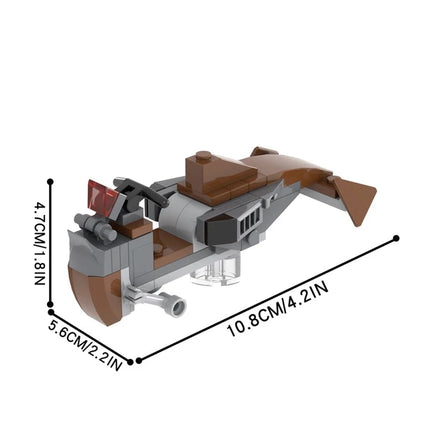 Flitknot Speeder Bike With Count Dooku Star Wars MOC