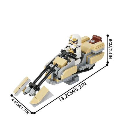 Zephyr-G Swoop Bike with Sandtrooper Star Wars MOC