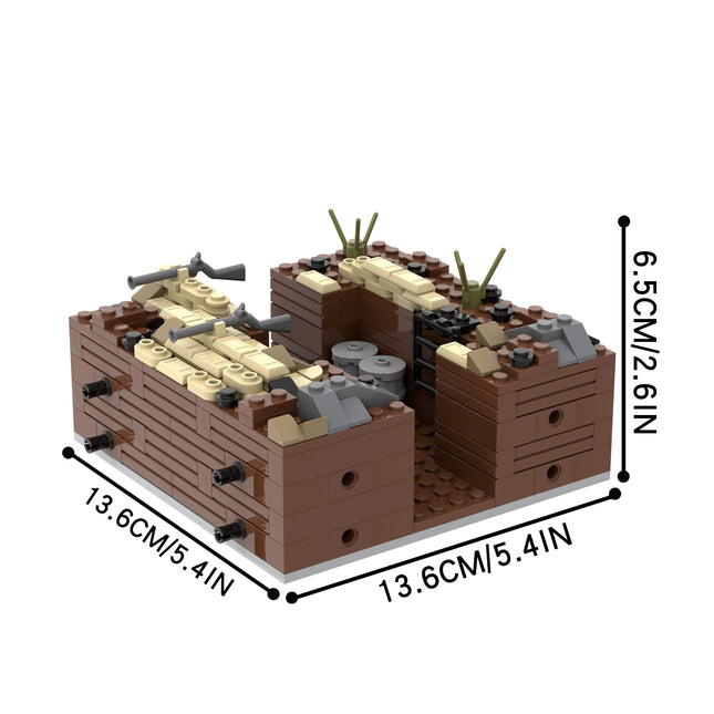 Military Battlefield Trenches MOC Set