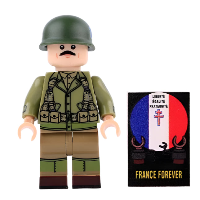 WW2 Free French Infantry Soldier Custom Military Minifigure
