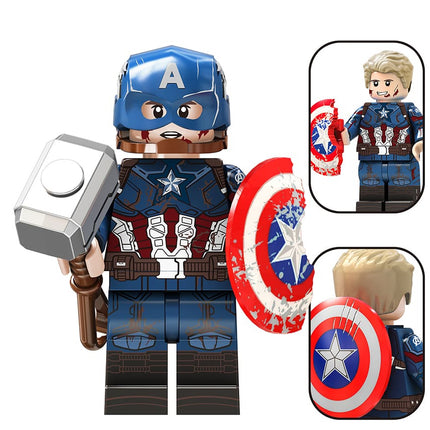Captain America (Endgame) (damaged suit) Custom Marvel Superhero Minifigure
