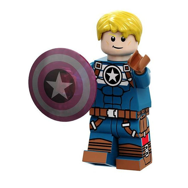 Captain America (Clear Shield) Custom Marvel Superhero Minifigure