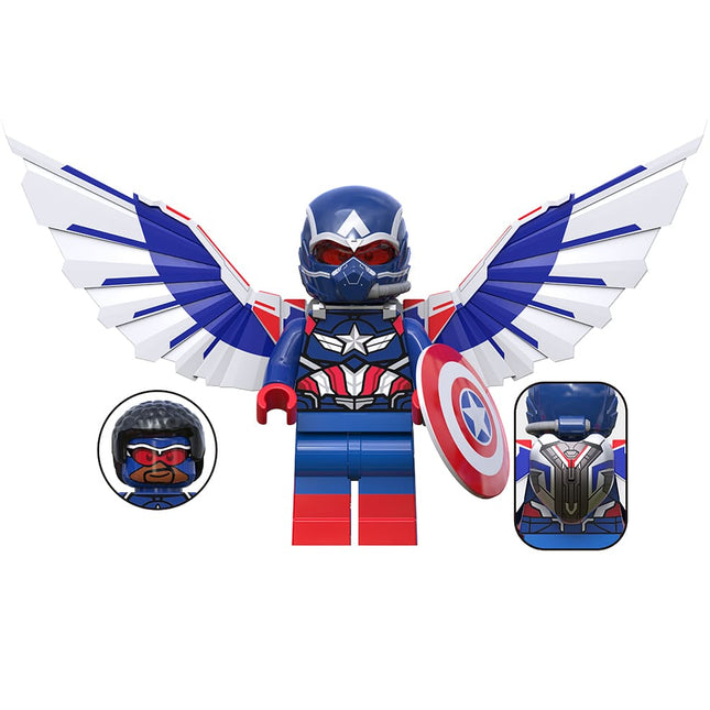 Captain America (Sam Wilson) (Brave New World) Custom Marvel Superhero Minifigure