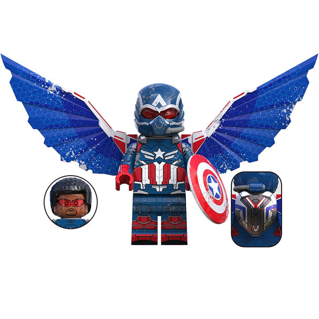 Captain America (Sam Wilson) (Brave New World) Custom Marvel Superhero Minifigure