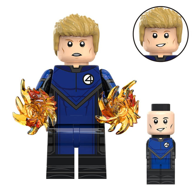 Human Torch (First Steps) Custom Marvel Superhero Minifigure