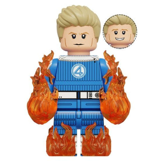 Human Torch (First Steps) Custom Marvel Superhero Minifigure