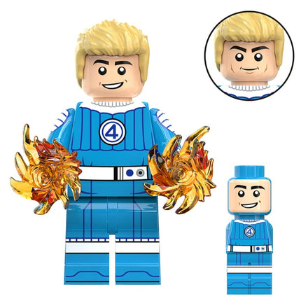 Human Torch (First Steps) Custom Marvel Superhero Minifigure