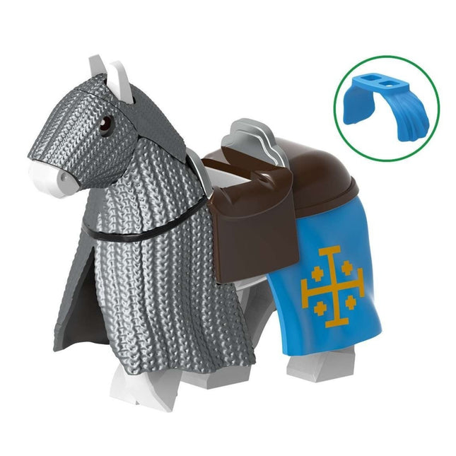Knight of the Order of Jerusalem Armored Warhorse Custom Minifigure
