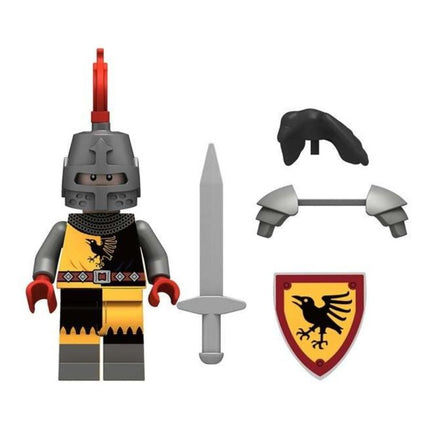 Raven Medieval Knight Custom Soldier Minifigure