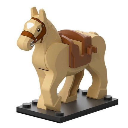 Military War Horse (Tan) Custom Minifigure