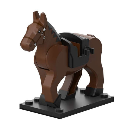Military War Horse (Brown) Custom Minifigure