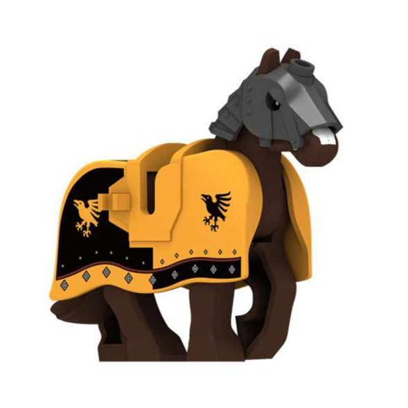 Medieval Brown Warhorse Custom Minifigure