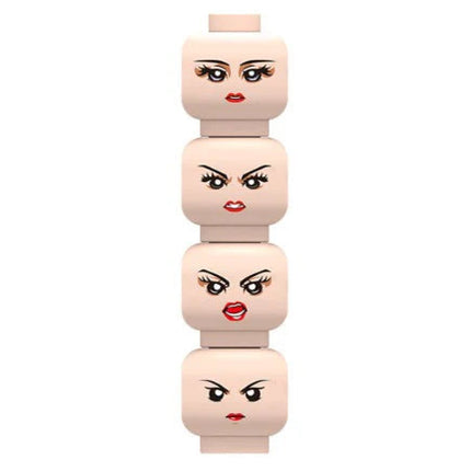 Female Minifigure Heads Expressions Custom Accessory
