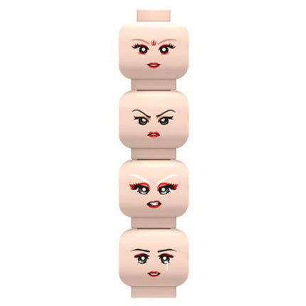 Female Minifigure Heads Expressions Custom Accessory