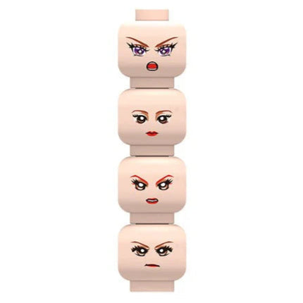 Female Minifigure Heads Expressions Custom Accessory