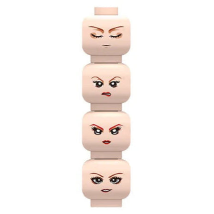 Female Minifigure Heads Expressions Custom Accessory