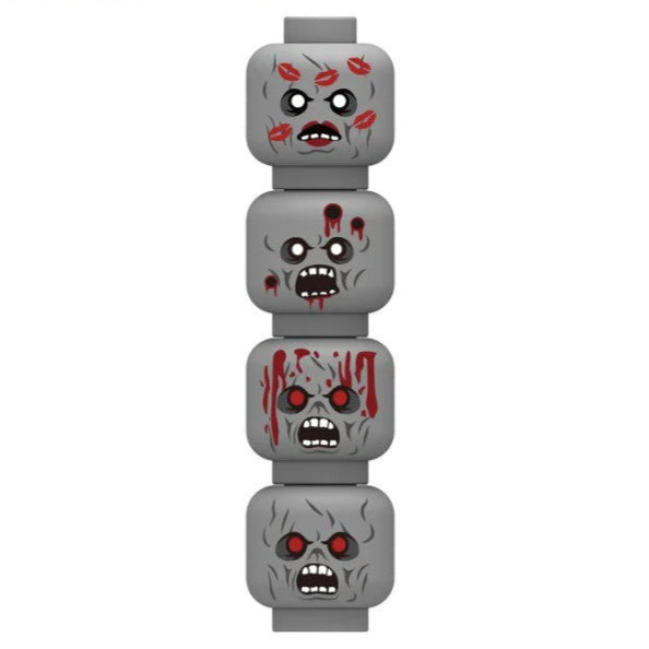 Zombie Minifigure Heads Custom Accessory
