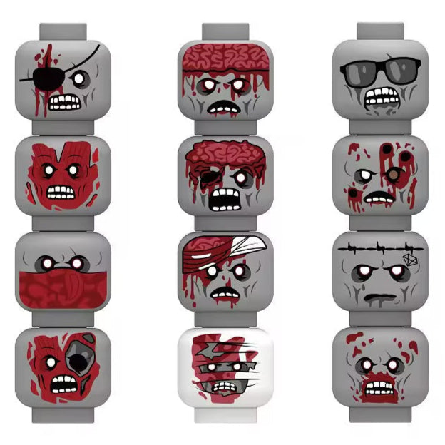 Zombie Minifigure Heads Custom Accessory – Minifigure Bricks