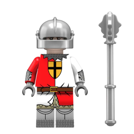 Medieval Knight with Mace Custom Minifigure