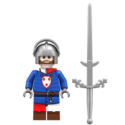 Medieval Knight with Greatsword Custom Minifigure