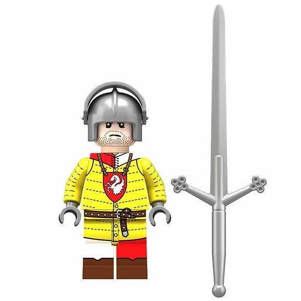 Medieval Knight with Scottish Claymore Sword Custom Minifigure