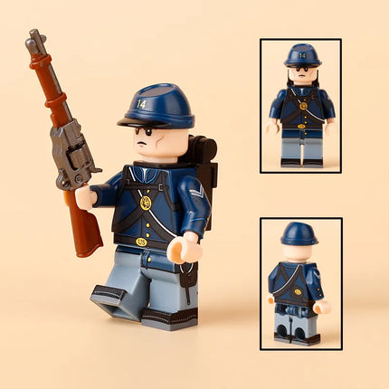 American Civil War Confederate Soldier Custom Military Minifigure