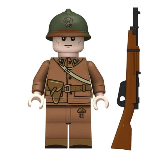 WW2 French DIM Infantry Soldier Custom Military Minifigure