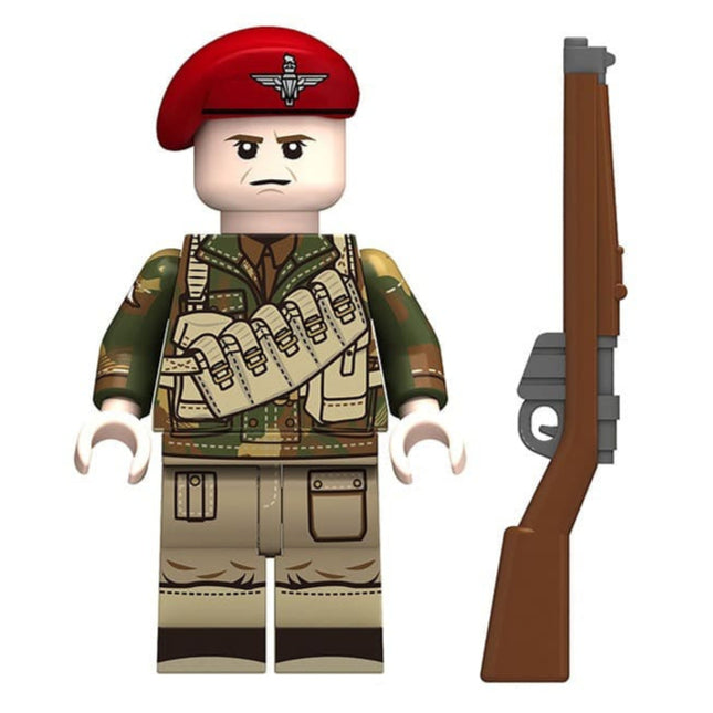 WW2 British Airborne Division Red Devil Soldier Custom Military Minifigure