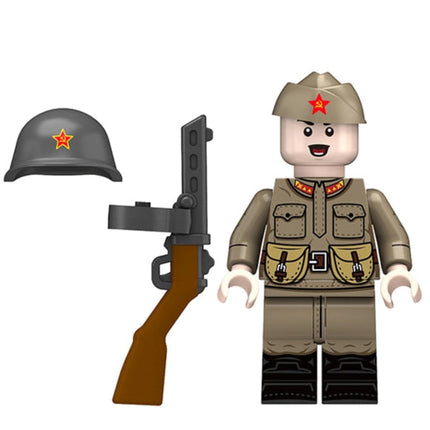 World War II Soviet infantry Soldier Custom Military Minifigure