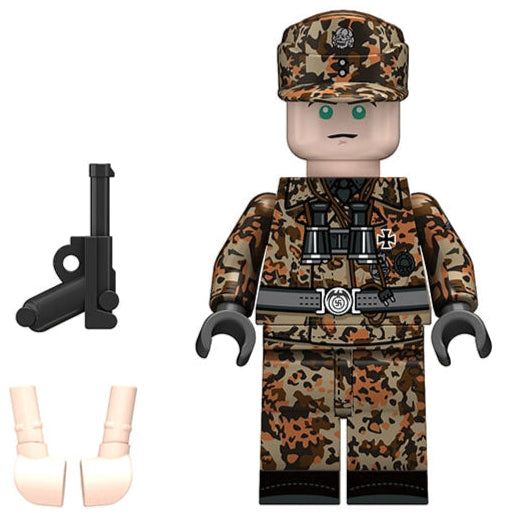WW2 German Oak Leaf Pattern Panzer Soldier Custom Military Minifigure