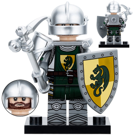 2 x Medieval Knights Custom Military Minifigure